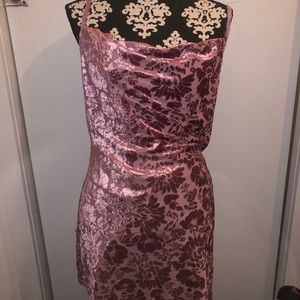 Urban outfitter pink velvet flower mini dress
